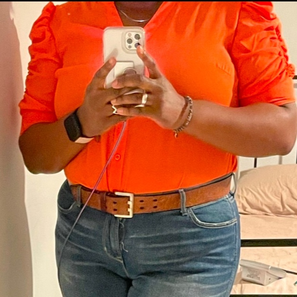 NY&CO Ruffle Short Sleeve Top - Picture 2 of 8